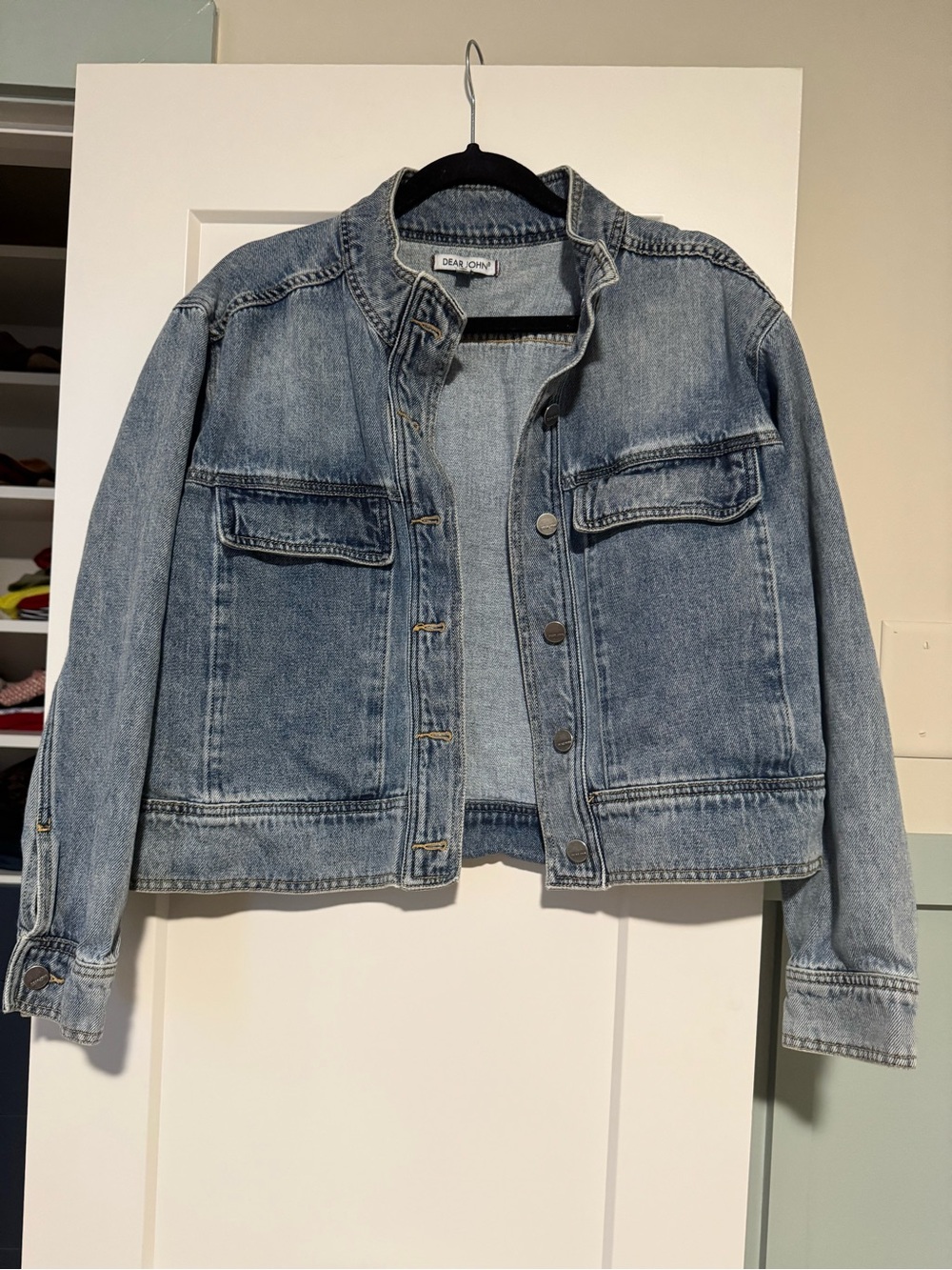Dear John Light Blue Cropped Denim Jacket